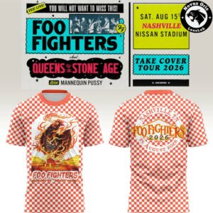 Foo Fighters Take Cover Tour 2026 Nashville Nissan Stadium Concert T Shirt 2
