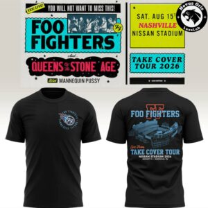 Foo Fighters Take Cover Tour 2026 Nashville Nissan Stadium Concert T Shirt 7