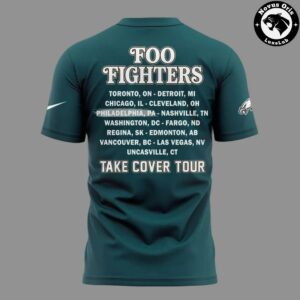 Foo Fighters x Philadelphia Eagles Take Cover Tour 2026 T Shirt 3