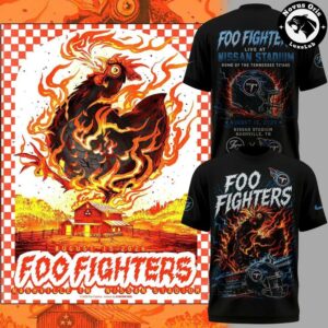 Foo Fighters x Tennessee Titans Nissan Stadium Nashville Concert T-Shirt