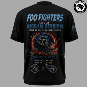 Foo Fighters x Tennessee Titans Nissan Stadium Nashville Concert T Shirt 3