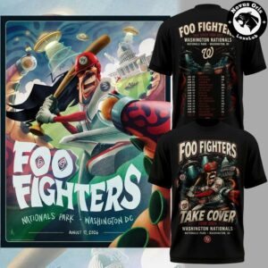 Foo Fighters x Washington Nationals Take Cover Tour 2026 T-Shirt