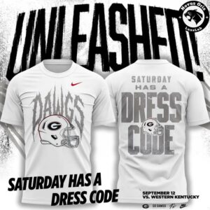 Georgia Bulldogs Whiteout Dawgs Saturday Has A Dress Code T Shirt 1