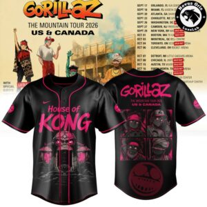 Gorillaz x The Mountain Tour 2026 Limited Edition Baseball Jersey 3