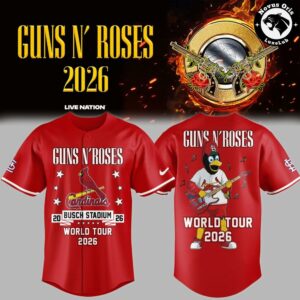 Guns N Roses x St Louis Cardinals World Tour 2026 Busch Stadium Baseball Jersey 2