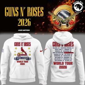 Guns N Roses x St Louis Cardinals World Tour 2026 Busch Stadium Hoodie 3