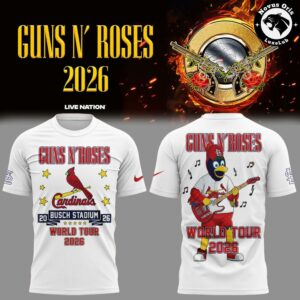 Guns N' Roses x St. Louis Cardinals World Tour 2026 Busch Stadium T Shirt 6
