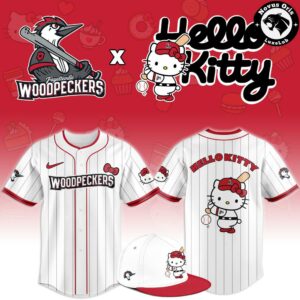 Hello Kitty Fayetteville Woodpeckers 2026 Special Edition Baseball Jersey