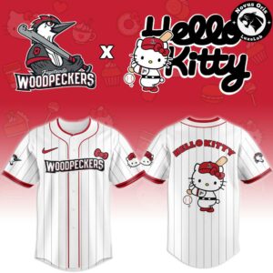 Hello Kitty Fayetteville Woodpeckers 2026 Special Edition Baseball Jersey 2