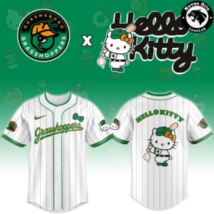 Hello Kitty Greensboro Grasshoppers 2026 Special Edition Baseball Jersey 2