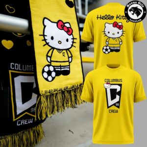 Hello Kitty x Columbus Crew Yellow Soccer T Shirt 1