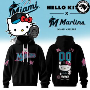 Hello Kitty x Miami Marlins 2026 Edition Pink Hoodie 3