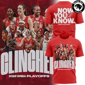 Indiana Fever 2026 WNBA Playoffs Clinched Graphic T-Shirt