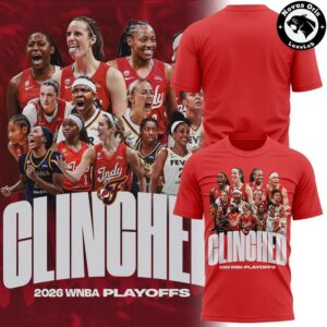 Indiana Fever 2026 WNBA Playoffs Clinched Graphic T Shirt 5