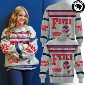Indiana Fever WNBA Basketball All Over Print Pullover Sweatshirt