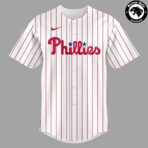 Jaylen Brown 7 Philadelphia Phillies Red Pinstripe Baseball Jersey 2