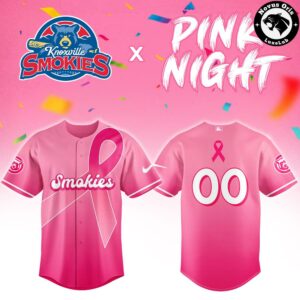 Knoxville Smokies x Pink Night Fight Cancer 2026 Edition Baseball Jersey 2