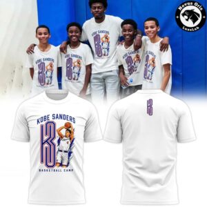 Kobe Sanders 2026 Basketball Camp White T Shirt 1