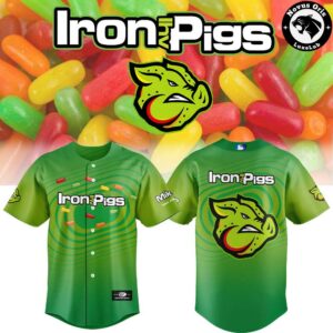 Lehigh Valley IronPigs x Mike and Ike Candy Graphic Baseball Jersey 1