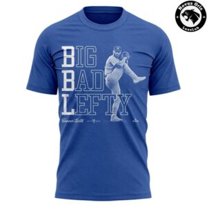Los Angeles Dodgers Tanner Scott Big Bad Lefty Royal Blue T Shirt 2