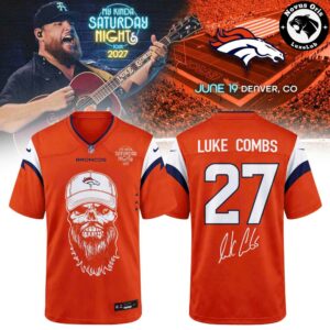 Luke Combs x Denver Broncos My Kinda Saturday Night Tour 2027 Football Jersey
