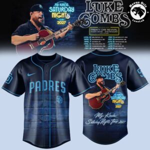 Luke Combs x San Diego Padres My Kinda Saturday Night Tour 2027 Baseball Jersey 2