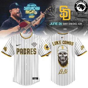 Luke Combs x San Diego Padres My Kinda Saturday Night Tour 2027 Baseball Jersey 3