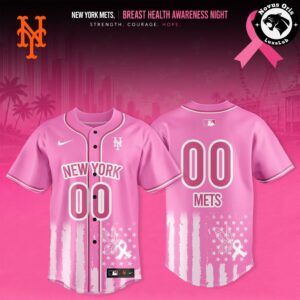 MLB Breast Health Awareness Night 2026 Pink Ribbon Baseball Jersey 1