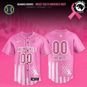 MLB Breast Health Awareness Night 2026 Pink Ribbon Baseball Jersey 2