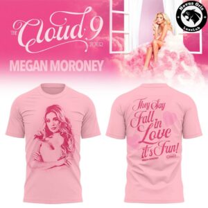 Megan Moroney The Cloud 9 Tour 2026 Pink Graphic T Shirt 3