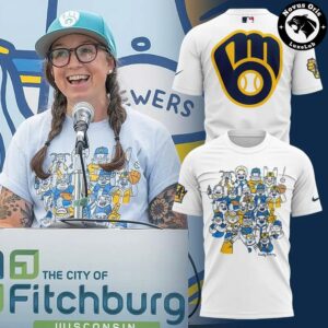 Milwaukee Brewers MLB Ball In Glove Fan Graphic T Shirt 2