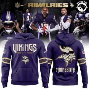 Minnesota Vikings 2026 Rivalries Norse Pattern Football Pullover Hoodie