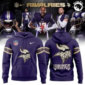 Minnesota Vikings 2026 Rivalries Norse Pattern Football Pullover Hoodie 2