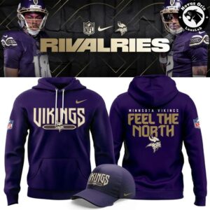 Minnesota Vikings 2026 Rivalries Norse Pattern Football Pullover Hoodie 3