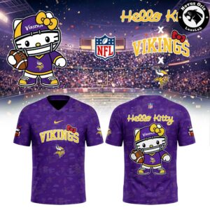 Minnesota Vikings x Hello Kitty 2026 Crossover Graphic Football Jersey