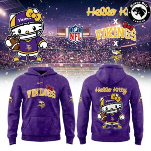 Minnesota Vikings x Hello Kitty 2026 Football Fan Graphic Pullover Hoodie