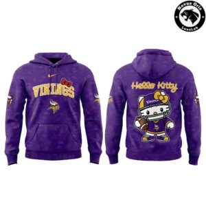 Minnesota Vikings x Hello Kitty 2026 Football Fan Graphic Pullover Hoodie 2