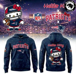 New England Patriots x Hello Kitty 2026 Football Fan Graphic Pullover Hoodie
