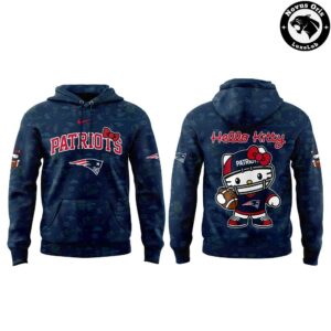 New England Patriots x Hello Kitty 2026 Football Fan Graphic Pullover Hoodie 2