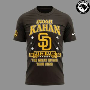 Noah Kahan x San Diego Padres The Great Divide Tour 2026 T Shirt 2