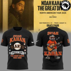Noah Kahan x San Francisco Giants The Great Divide Tour 2026 T-Shirt