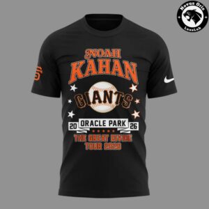Noah Kahan x San Francisco Giants The Great Divide Tour 2026 T Shirt 2