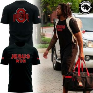 Ohio State Buckeyes Jesus Won Black T-Shirt