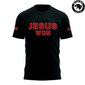 Ohio State Buckeyes Jesus Won Black T Shirt 2