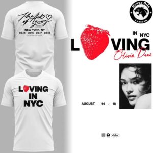 Olivia Dean The Art of Loving In NYC 2026 Concert T Shirt 1