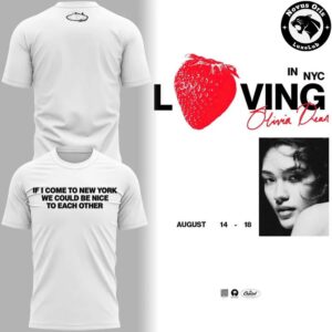 Olivia Dean The Art of Loving In NYC 2026 Concert T Shirt 4
