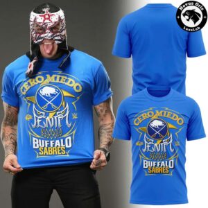 Penta Cero Miedo Buffalo Sabres Lucha Libre Hockey Graphic T Shirt 2