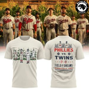 Phillies vs Twins 2026 Field of Dreams Game Cream T Shirt 1 1