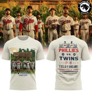 Phillies vs Twins 2026 Field of Dreams Game Cream T Shirt 2 1