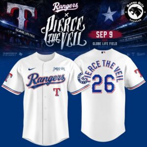 Pierce The Veil x Texas Rangers 2026 Graphic Baseball Jersey